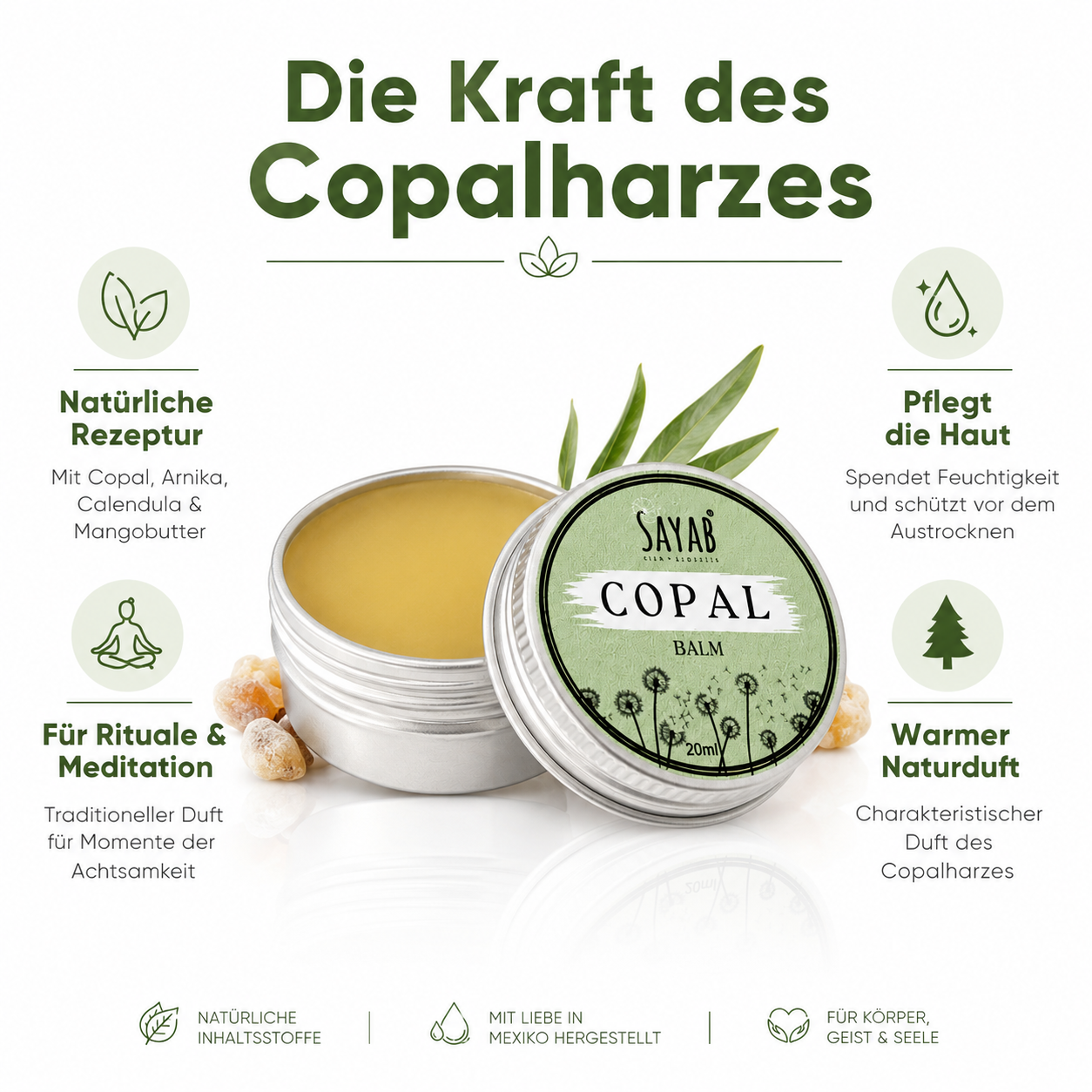 SAYAB Copal Balm – Natürlicher Duft- & Pflegebalsam (20 ml)